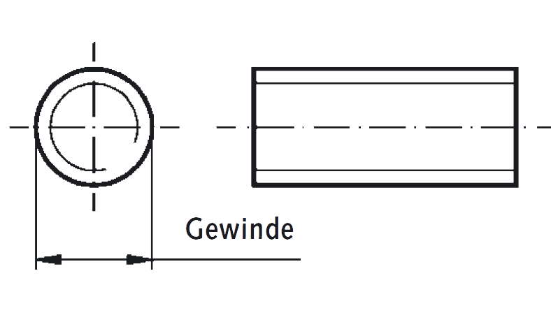 Trapezoidal-threaded spindle DIN 103 Tr.28 x 5 x 3000mm long single-start right material C15 rolled