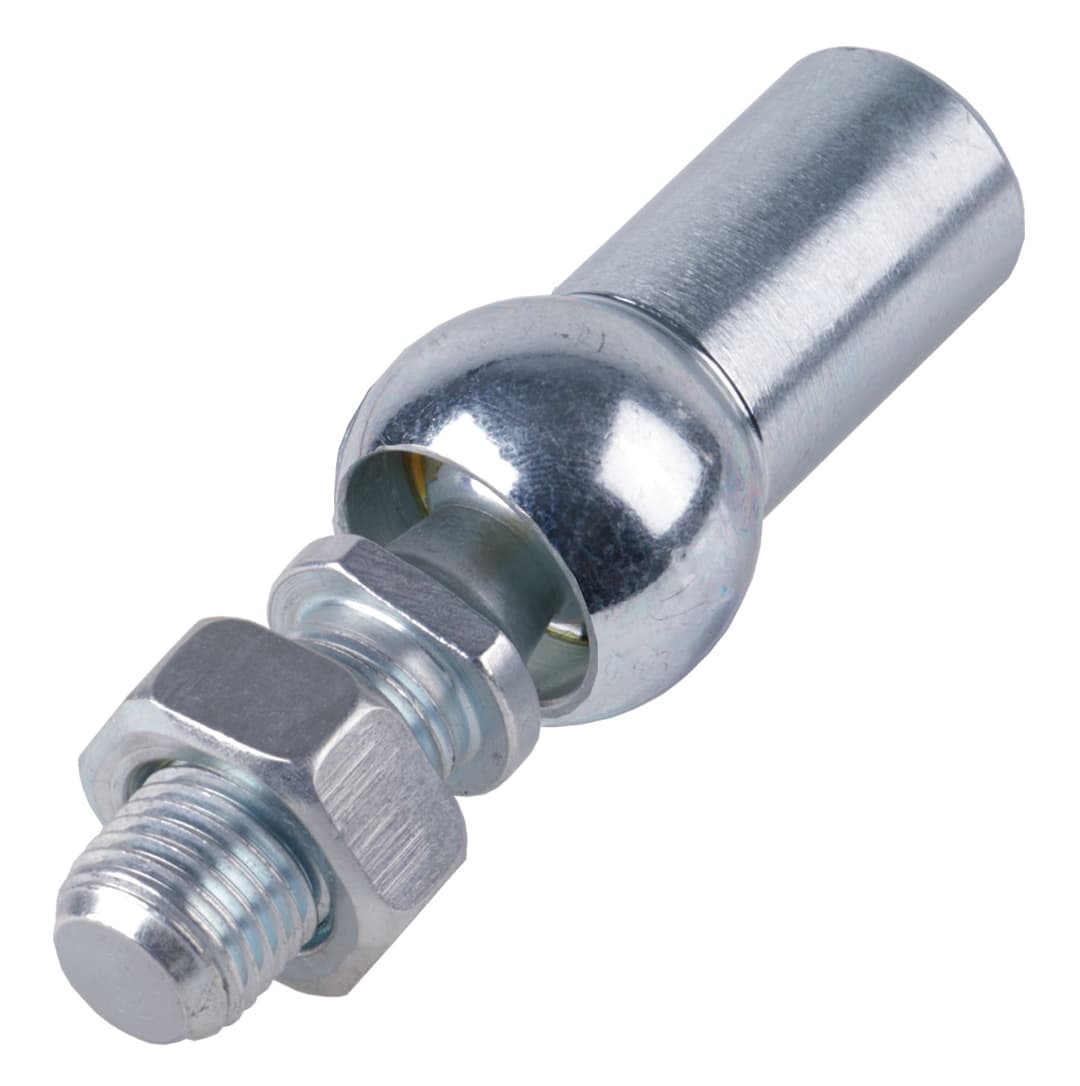 Axial joint similar to DIN 71802 size 19 thread M14x1,5 RH with nut steel zinc plated
