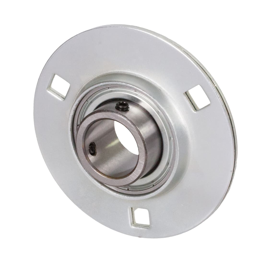 Ball flange bearing BPF 203 bore 17mm two-part steel sheet, zinc-plated