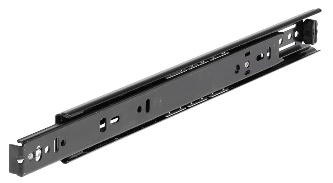 Slide set DB 2132 slide length 600mm zinc plated and black passivated