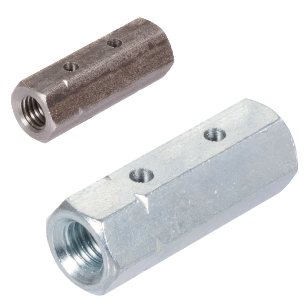 Turnbuckle similar DIN 1479 steel zinc-plated thread M16 length 75mm