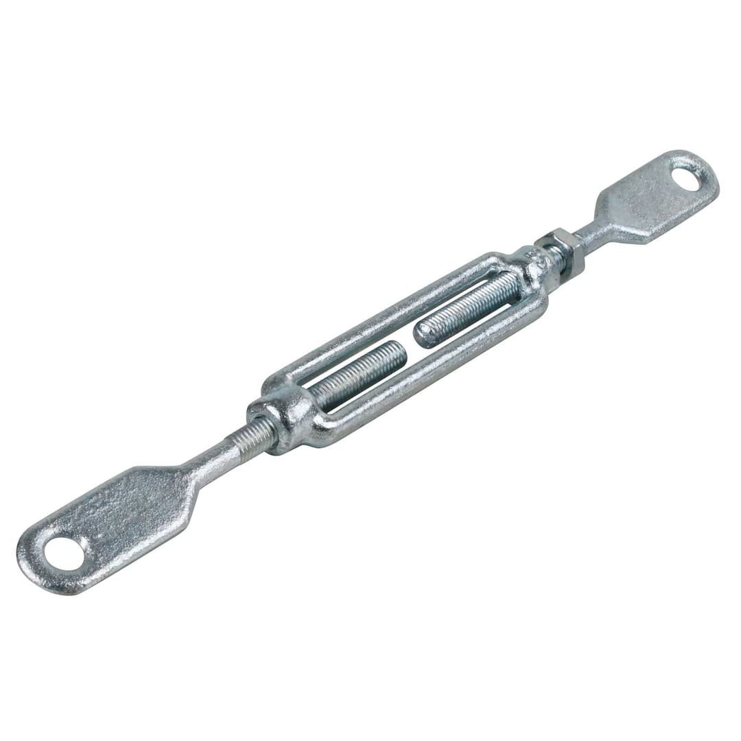 Turnbuckle DIN 1480 with 2 plane ends and hexagon nut on right thread thread M20 material S235 galvanized