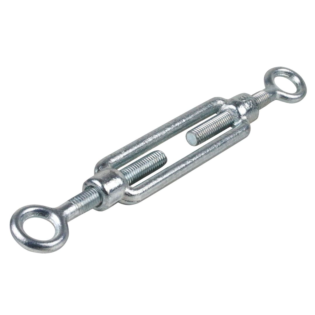 Turnbuckle DIN 1480 with 2 eyes thread M6 material S235 galvanized