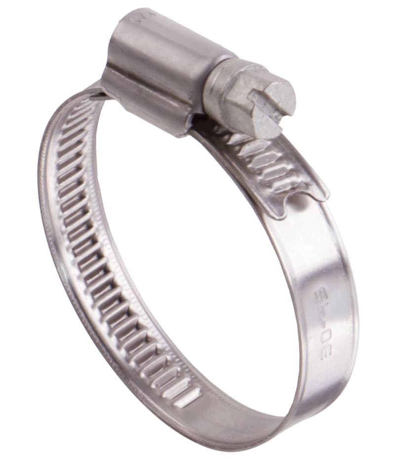 hose clamp DIN 3017 A type W4 stainless steel 1.4301 diameter range 30-45mm band width 9mm