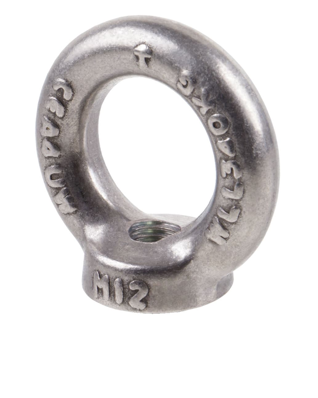 Lifting eye nut DIN 582 M12 stainless steel A4 forged === user information at www.maedler.de in the section Downloads ===