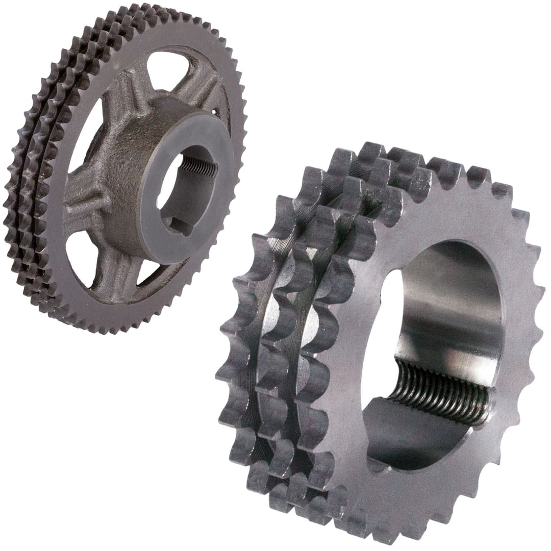 Triple-strand sprocket DRT 08 B-3 1/2×5/16″ 25 teeth material steel for taper bush type 2012
