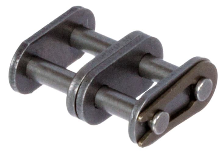 Chain connecting link type 11/E for double-strand roller chain DIN ISO 606 08 B-2-GL pitch 1/2×5/16″ with straight plates