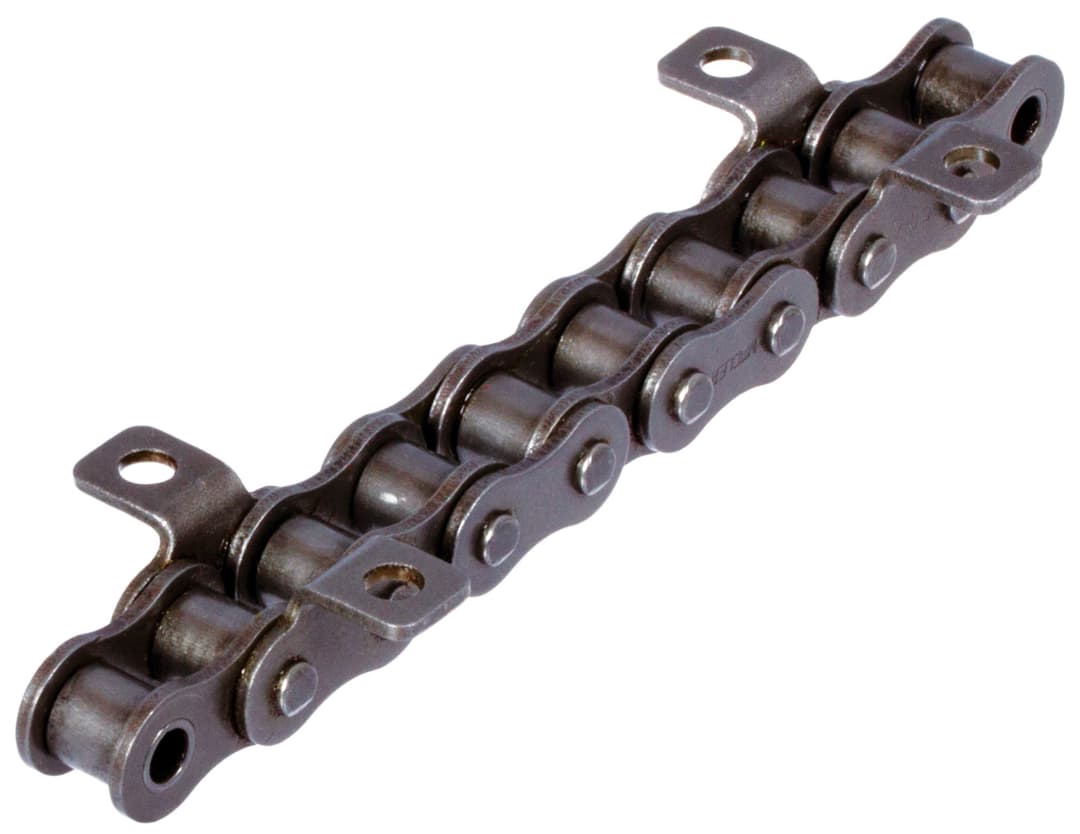 Roller chain with bent attachments 12 B-1-K1 6xp attachments slim version on both sides
