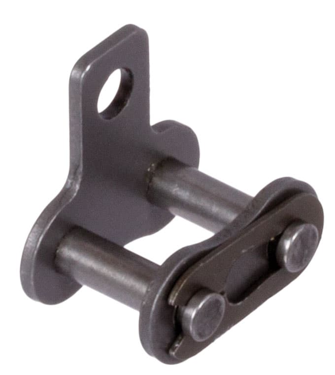 Chain connecting link type 11 / E with straight attachments 08 B-1-M1 attachments slim version on one side