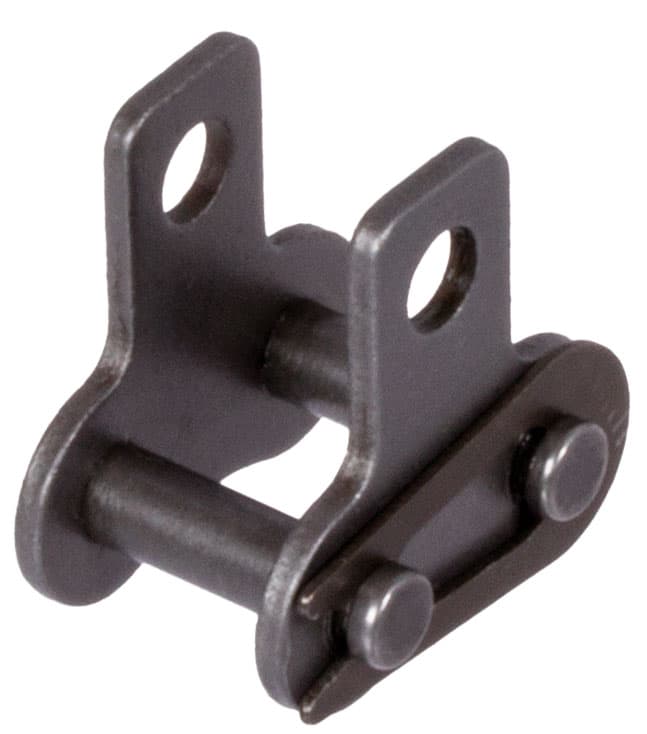 Chain connecting link type 11 / E with straight attachments 12 B-1-M1 attachments slim version on both sides