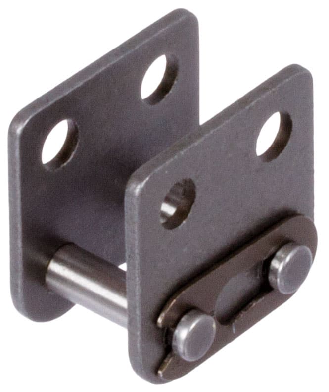 Chain connecting link type 11 / E with straight attachments 16 B-1-M2 attachments wide version on both sides