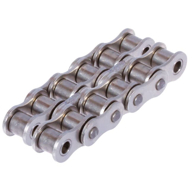 Double-strand roller chain 05 B-2 pitch 8mm material stainless steel 1.4301