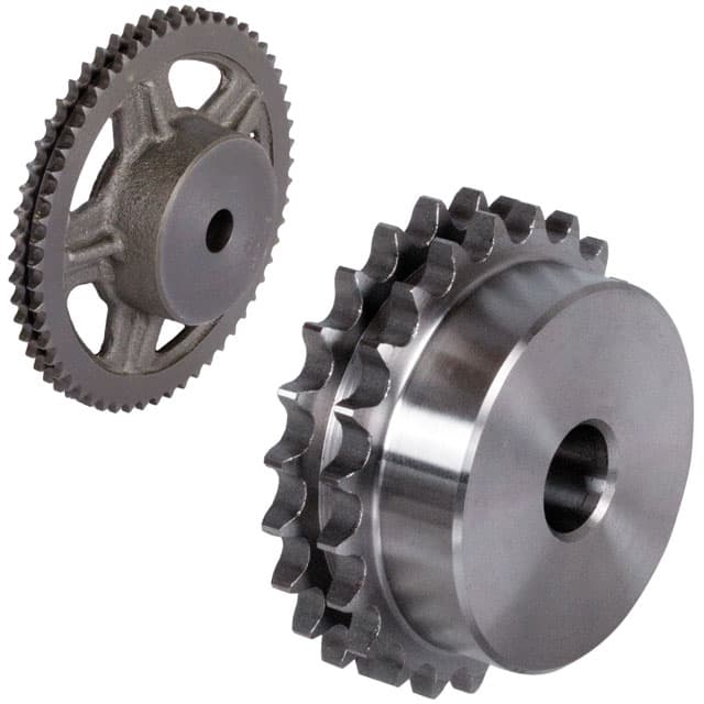 Double-strand sprocket ZRS with hub 08 B-2 1/2×5/16″ 8 teeth material steel