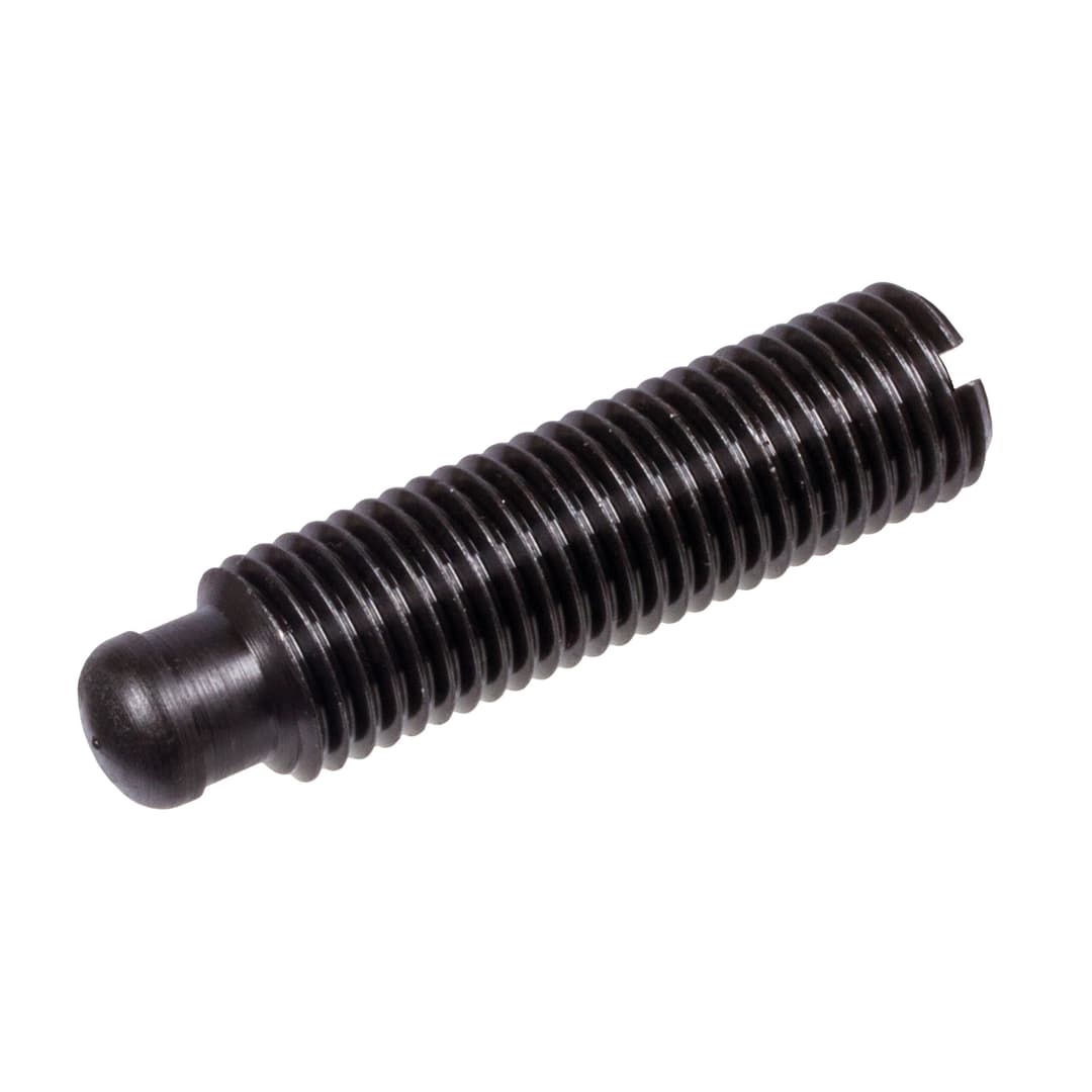 Grub screw DIN 6332 with thrust point thread M6 length 50mm steel strength 5.8 black oxide finished