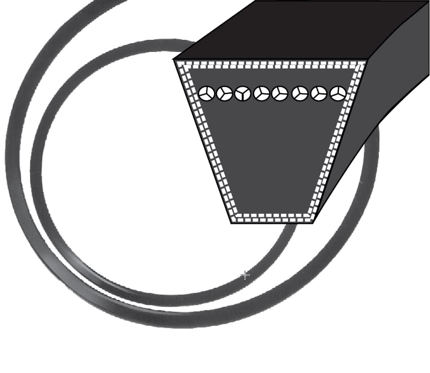 V-belt profile SPZ LR 850mm