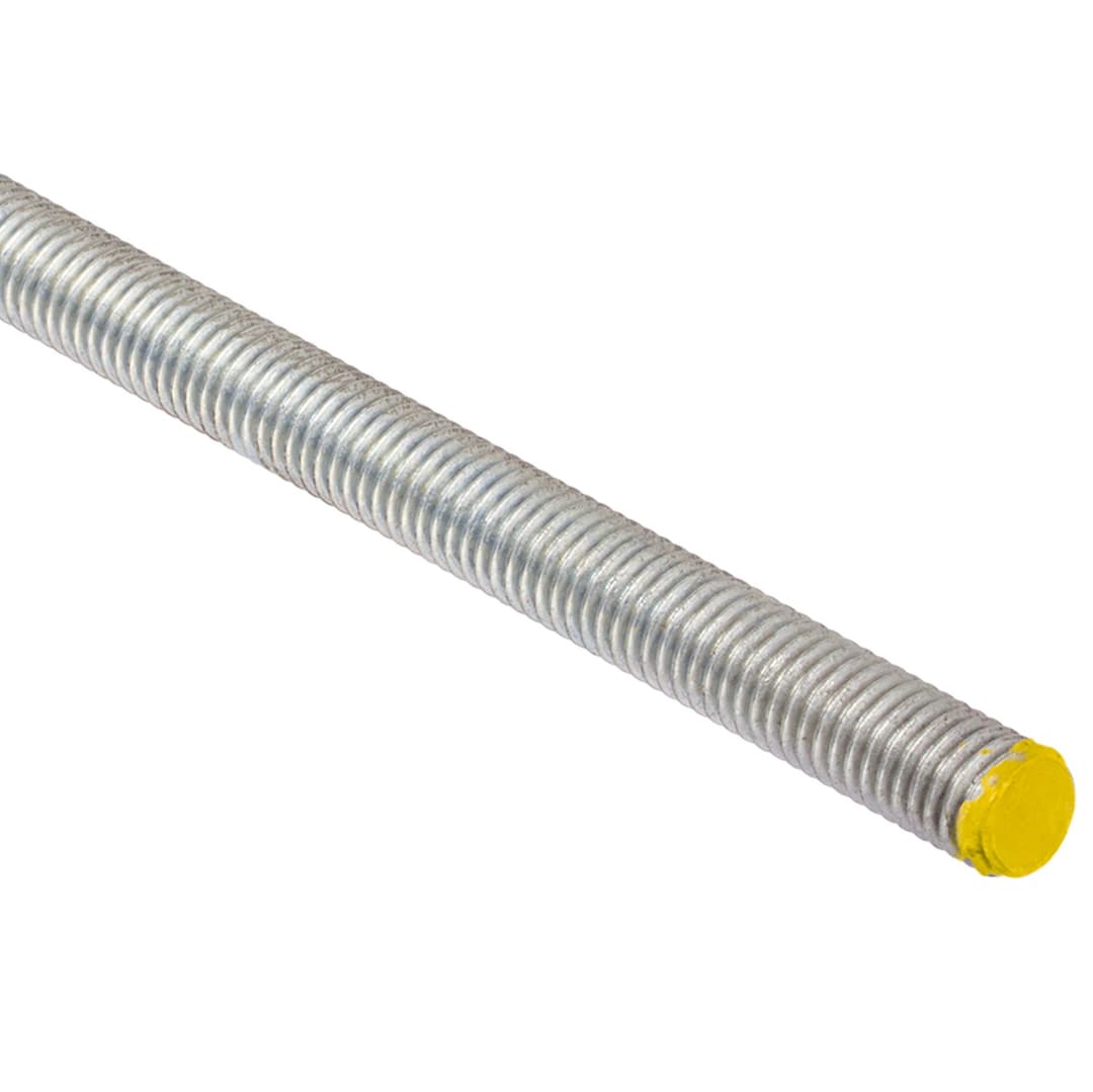 Threaded bar DIN 976-1 A (ex DIN 975) steel 8.8 zinc plated M12 x 1,75 x 1000mm LH marked with colour yellow