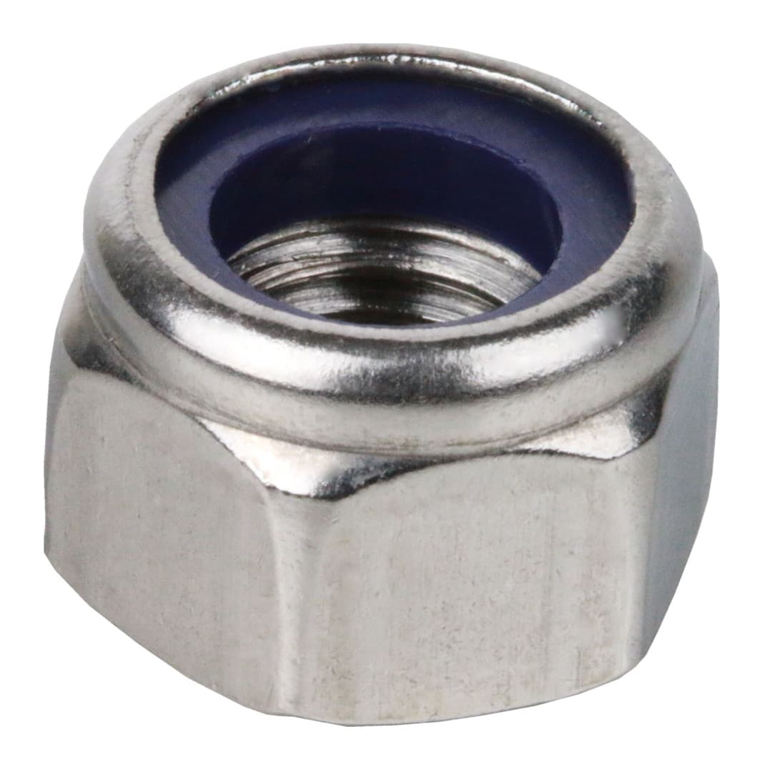 Hexagon nut DIN 982 (similar DIN EN ISO 7040) with polyamid insert M10 stainless steel A4