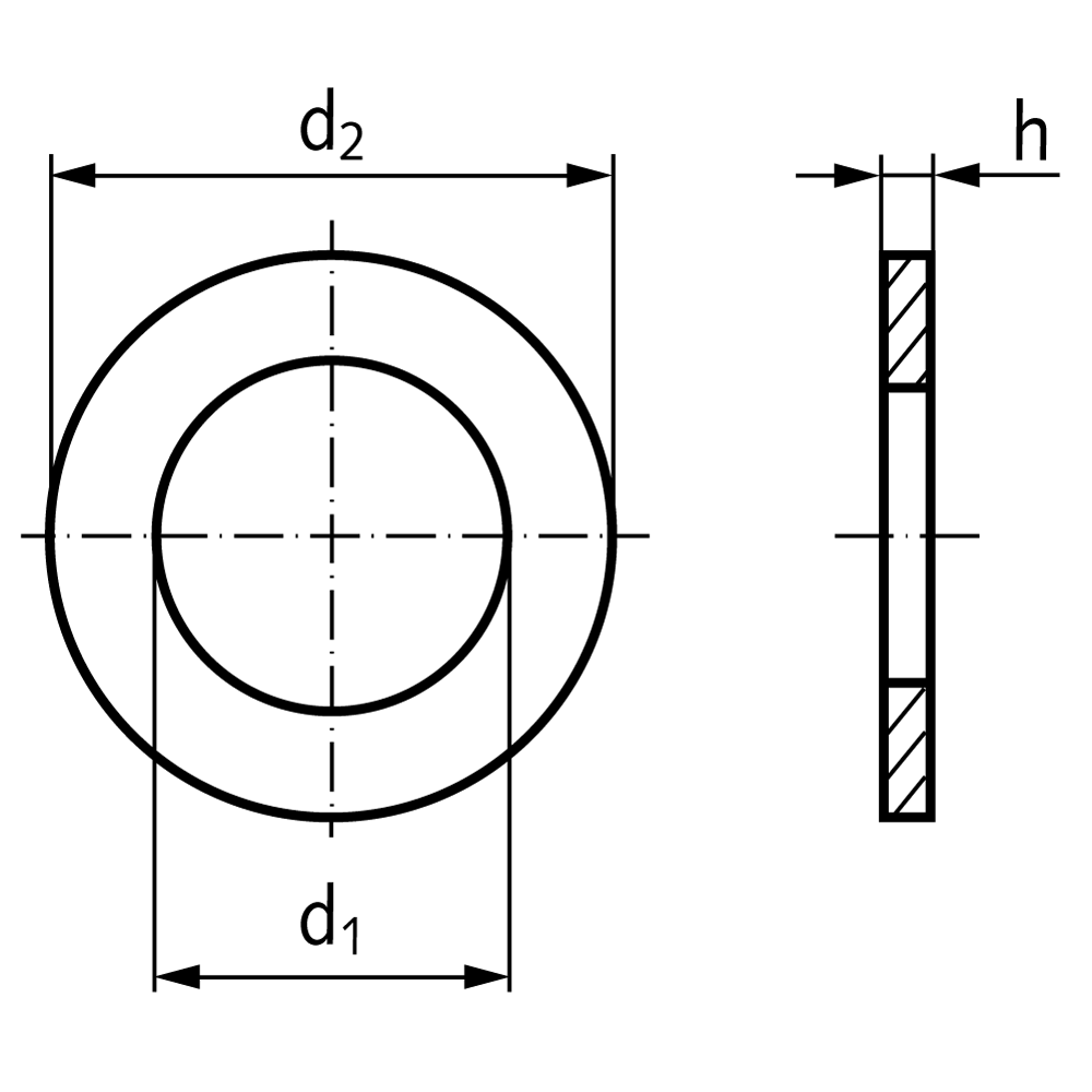 Shim ring DIN 988 09 x 15 x 0,15 material steel DC01 C590