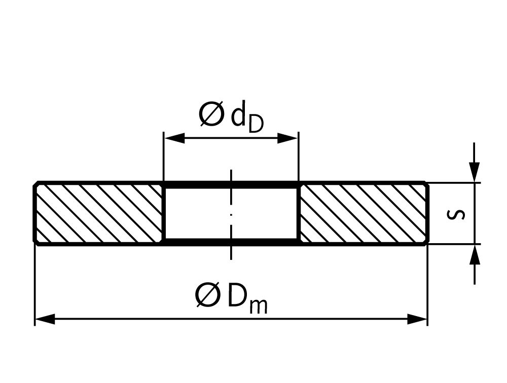 Spacer MN 686.D 20 stainless steel 1.4301 (AISI 304)