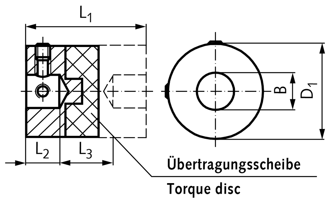 Torsionally-stiff coupling HZ with blind hole bore 16mm max. torque 17.0 Nm outside diameter 41.3mm