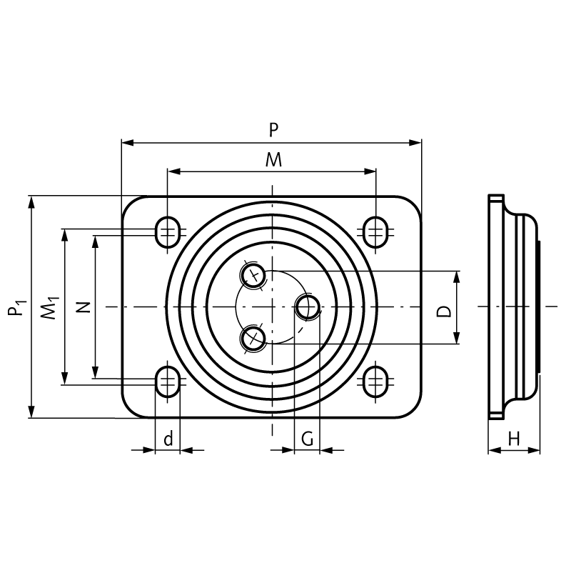 Simple axial ball bearing size 57 x 57mm load capacity 50kg