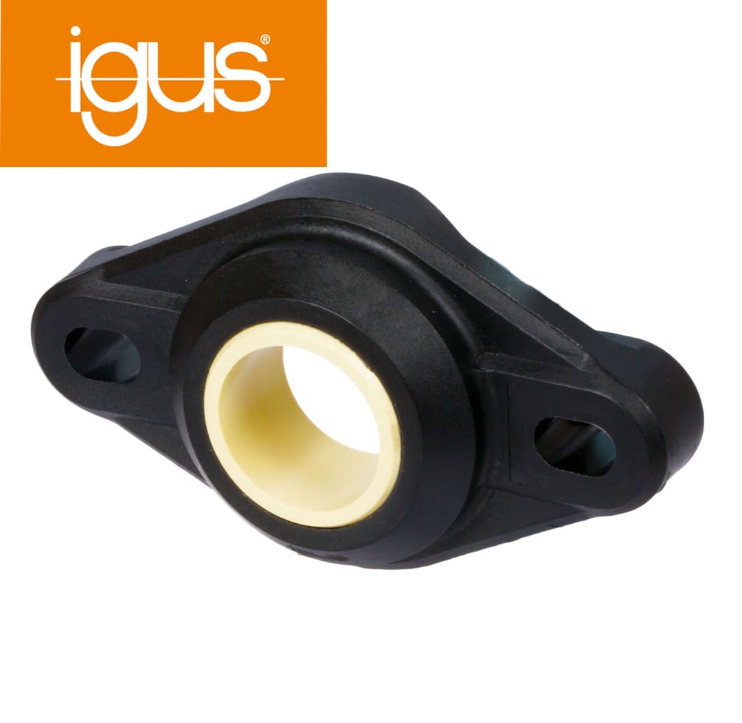 Flange block bearing igus igubal EFOM-16 2 mounting holes bore 16mm