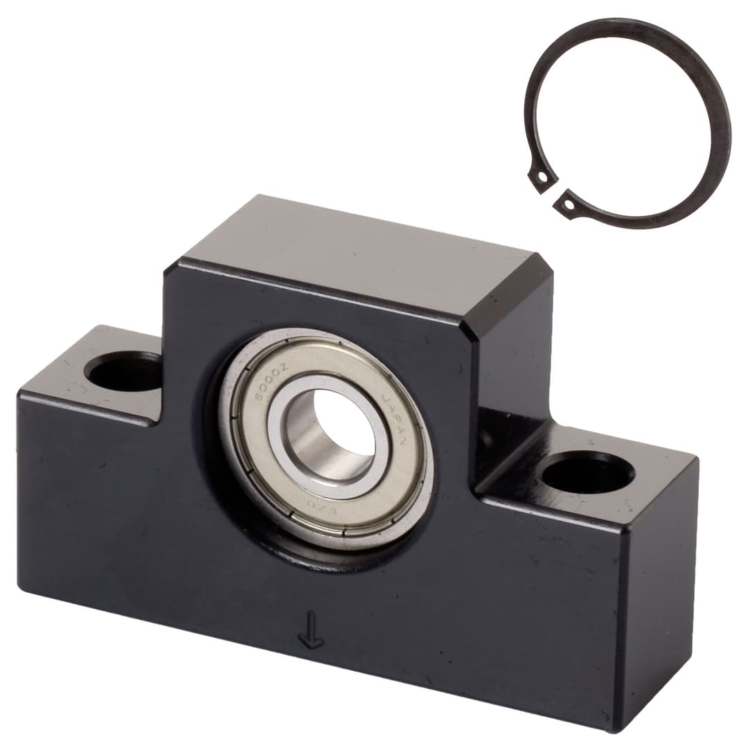 Pillow block bearing unit EF 06 bore 6mm material steel black oxide finished