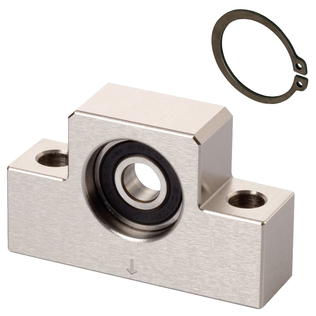 Pillow block bearing unit EF 12 bore 10mm material steel nickel plated