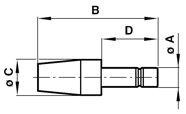 Push-in silencer pin outer diameter 8mm