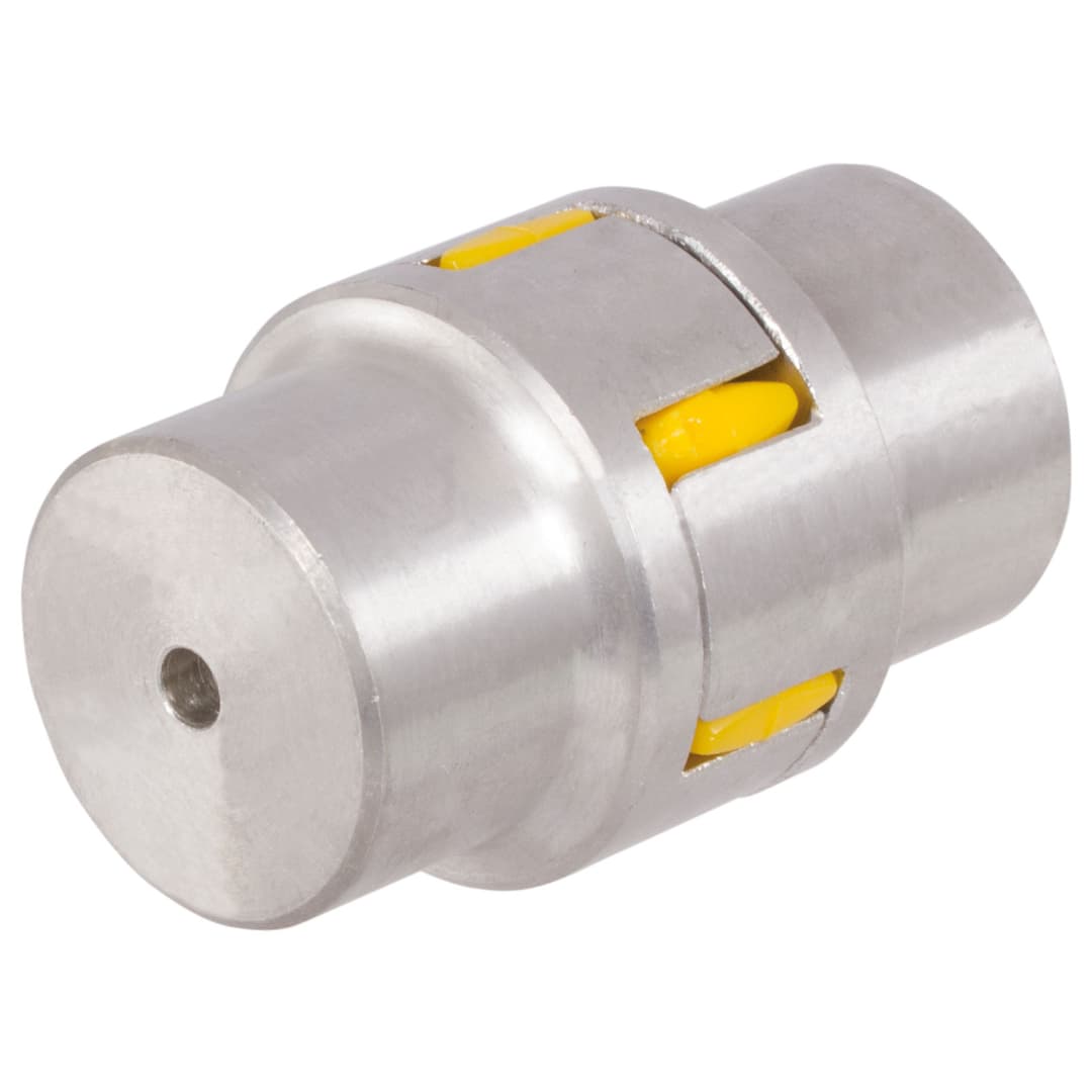 Elastic coupling RN size 28 max. torque 190Nm nominal torque 95Nm outer diameter 65mm overall length 90 mm with pilot bore insert 92° shore yellow