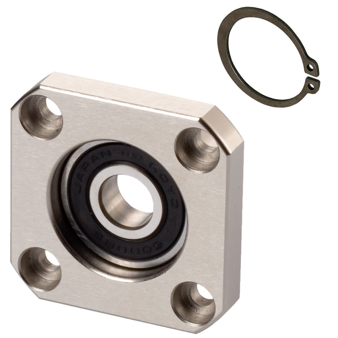 Flange bearing unit FF 25 bore 25mm material steel nickel plated