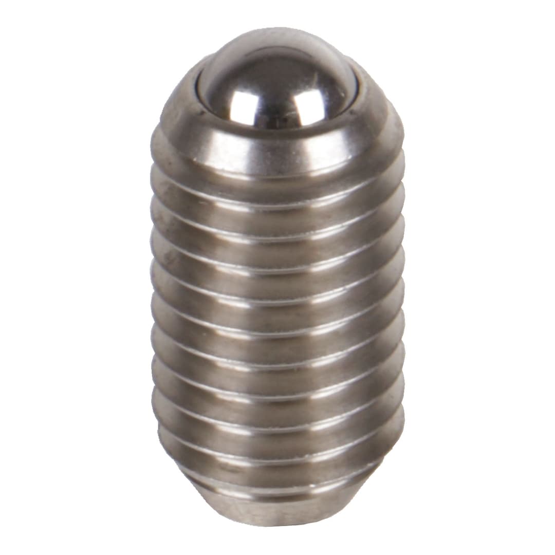 Spring plunger M8 with moving ball and internal hexagon stainless steel 1.4305