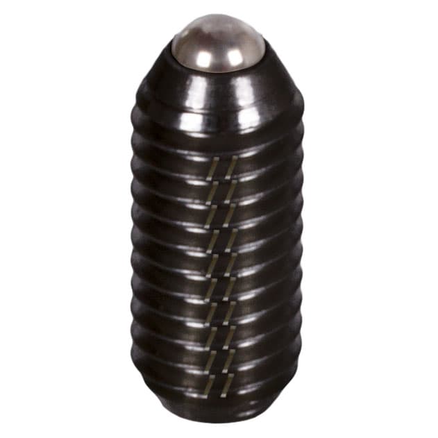 Spring plunger M20 with ball and internal hexagon strong tension steel black oxided