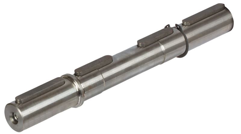 Output shaft double sided for worm geared motor HMD/I and HMD/II gearbox size 030 diameter 14mm overall length 126mm