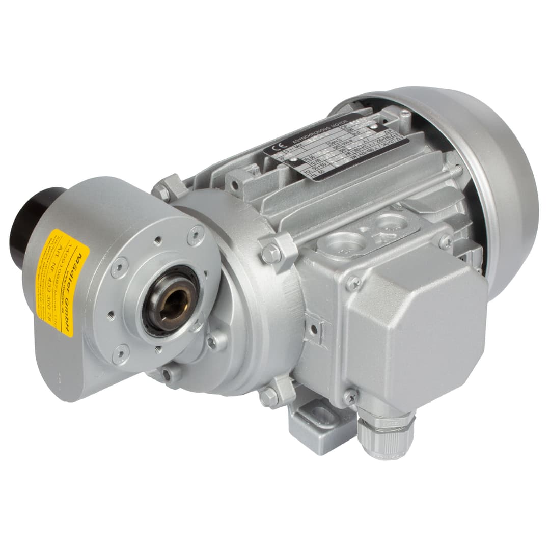 Worm geared motor MH with hollow shaft 250 Watt 230/400V 50Hz IE2 i=32:1 output speed approx. 88 rpm Md2=14Nm (For operating instructions please visit the download area of our website www.maedler.de)
