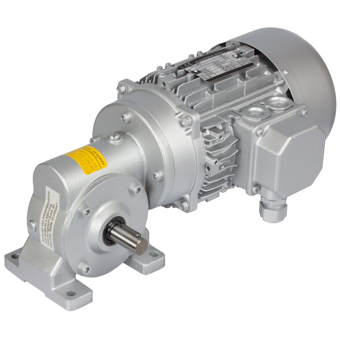 Worm geared motor R 250 Watt 230/400V 50Hz IE2 i=30:1 output speed approx. 47 rpm Md2=27Nm (For operating instructions please visit the download area of our website www.maedler.de)
