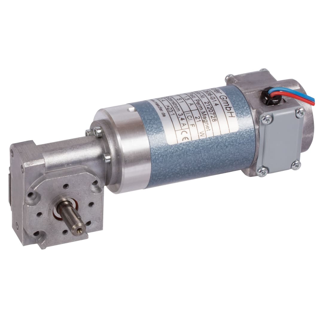 Small geared motor SE with DC motor 24V size 2 n2=79 rpm i=38:1
