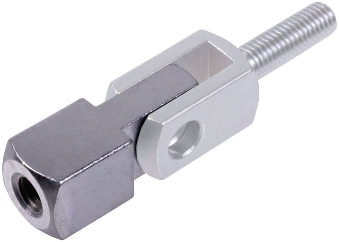 Mating piece for clevis joint DIN 71752 size 16 x 32 internal thread M16 steel zinc plated
