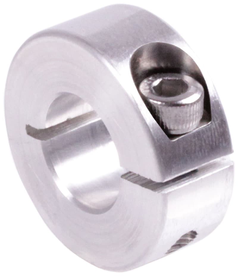 Clamp collar single-split aluminium anodized bore 25mm with screw DIN 912 A2-70
