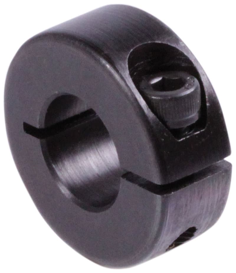 Clamp collar single-split steel C45 black oxide finished bore 3mm with bolt DIN 912 12.9