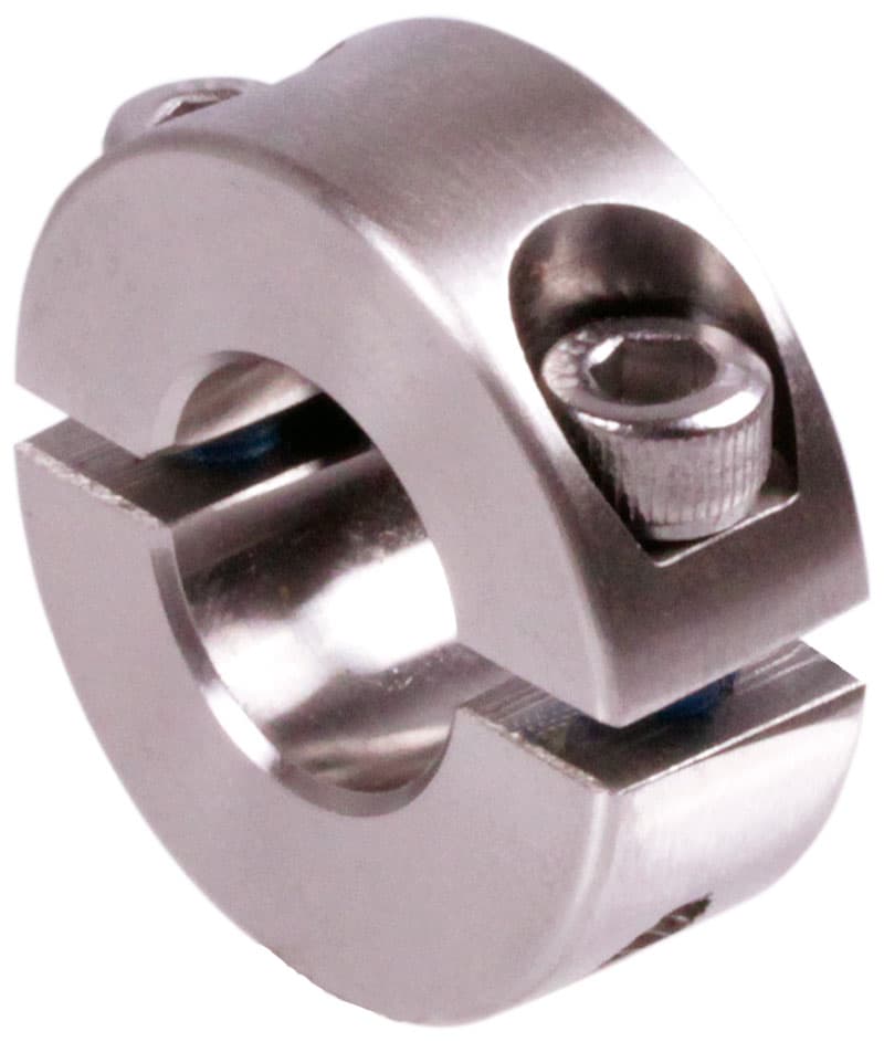 Clamp collar double-split stainless steel 1.4305 bore 60mm with bolts DIN 912 A2-70