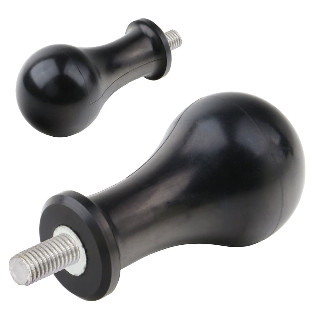 Handle GT-A type S silicone surface matt M10x15mm stainless steel 1.4301