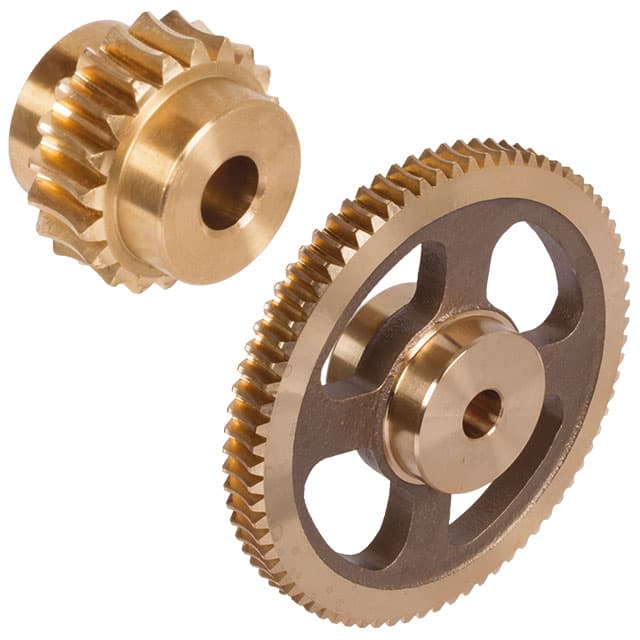 Worm wheel made of bronze module 1.5 18 teeth double-thread right hand