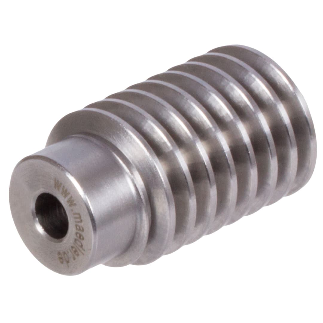 Hollow worm made of steel C45 module 3 single-thread right hand
