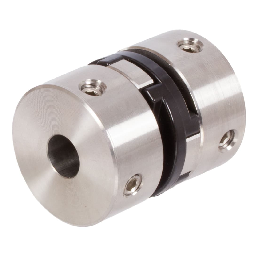 Torsionally-stiff coupling HZD with through hole bore 12mm max. torque 30.0 Nm outside diameter 50mm stainless steel 1.4305