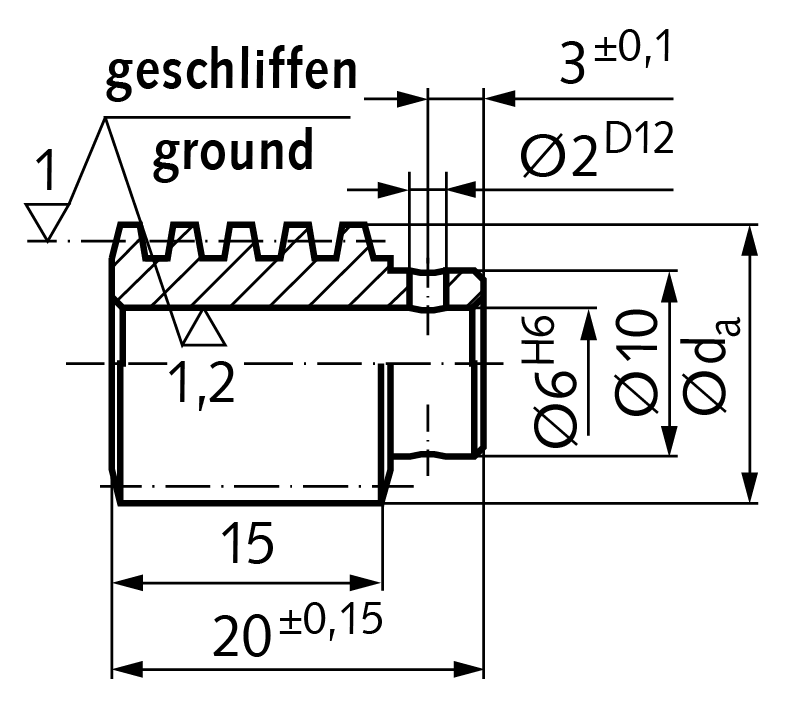 Precision worm centre distance 17mm i=2.25