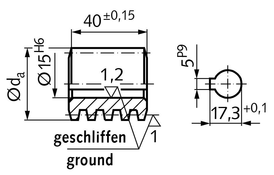Precision worm centre distance 53mm i=75 same dimensions as A50 i=69