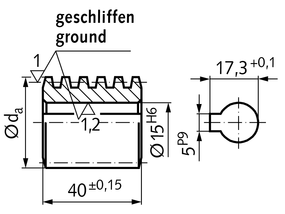 Precision worm centre distance 63mm i=19