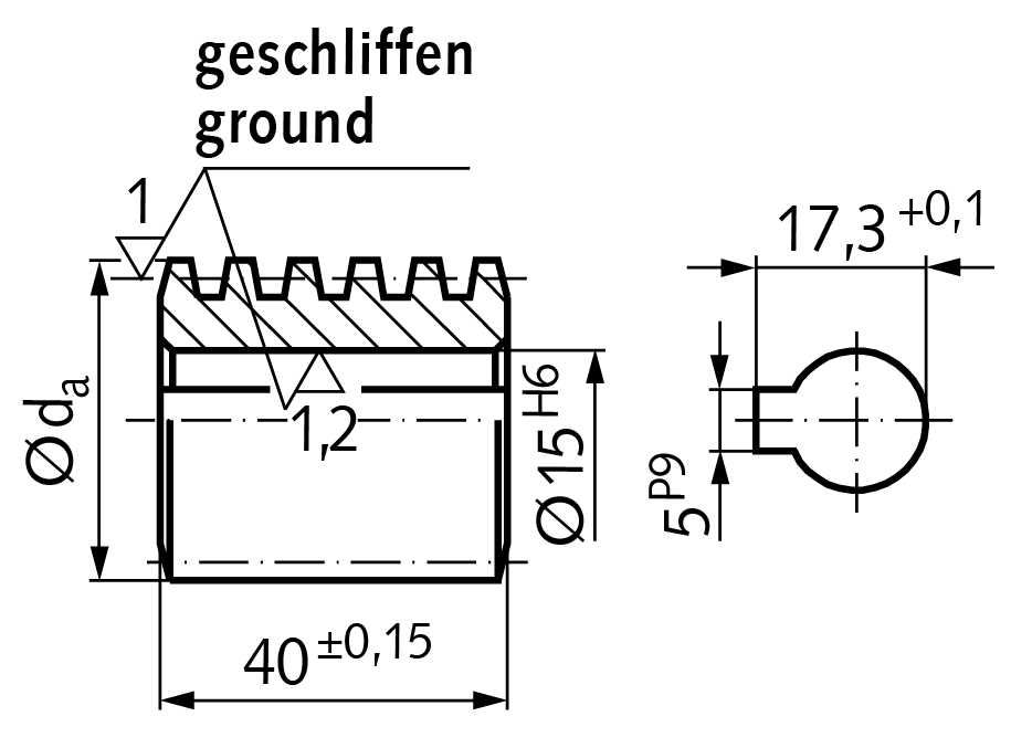 Precision worm centre distance 65mm i=75 same dimensions as A63 i=70