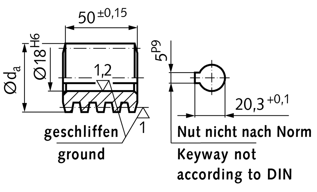 Precision worm centre distance 80mm i=50